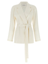 P.A.R.O.S.H. White Polyester Blazer - Stylish & Versatile