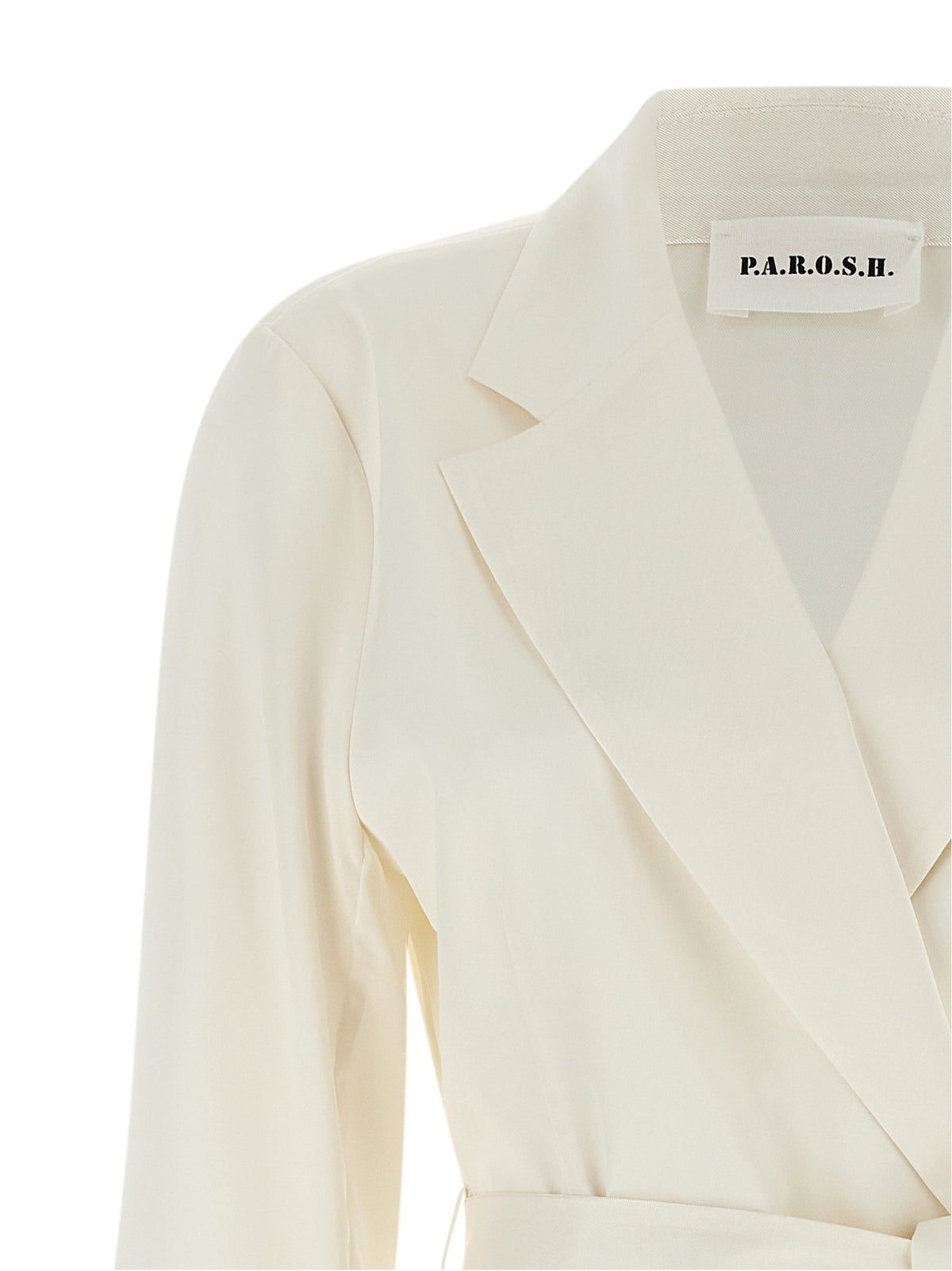 P.A.R.O.S.H. White Polyester Blazer - Stylish & Versatile