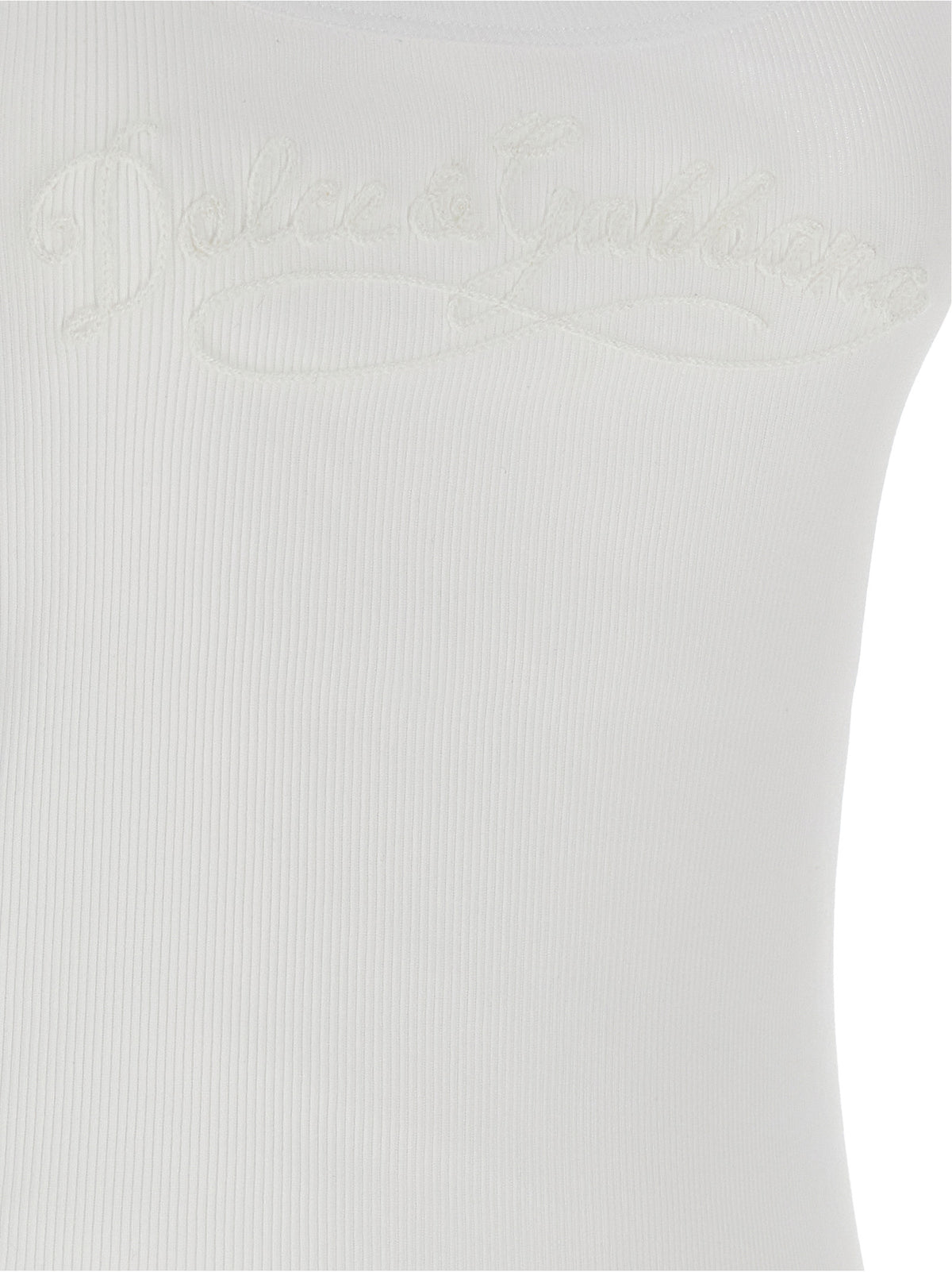 Dolce & Gabbana White Cotton Sleeveless T-Shirt