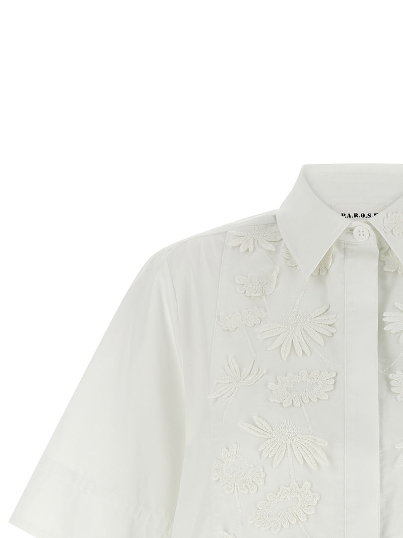 P.A.R.O.S.H. Cubo26 White Cotton Blouse for Women