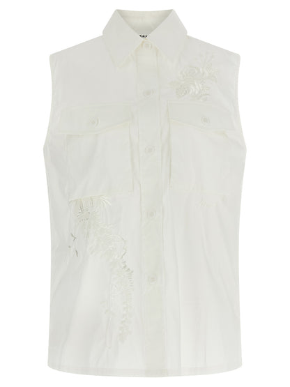 P.A.R.O.S.H. White Polyamide Blouse