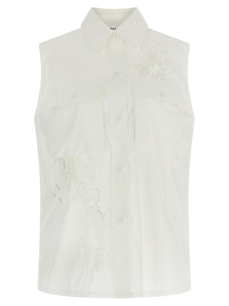 Chemisier blanc en polyamide P.A.R.O.S.H.