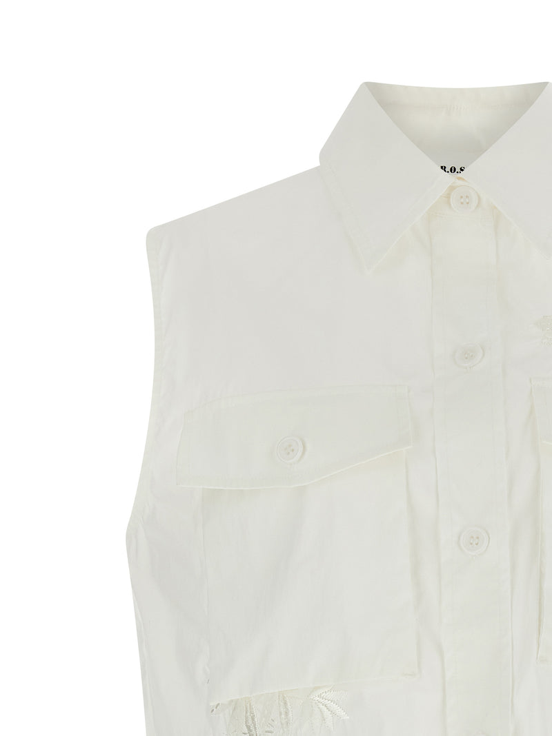 Chemisier blanc en polyamide P.A.R.O.S.H.
