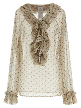 P.A.R.O.S.H. Beige Polyester Blouse