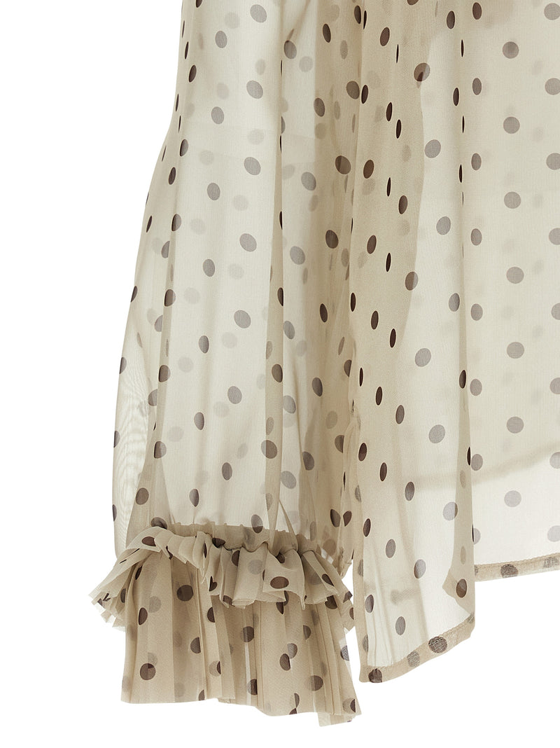 P.A.R.O.S.H. Pallina Beige Polyester Blouse for Women