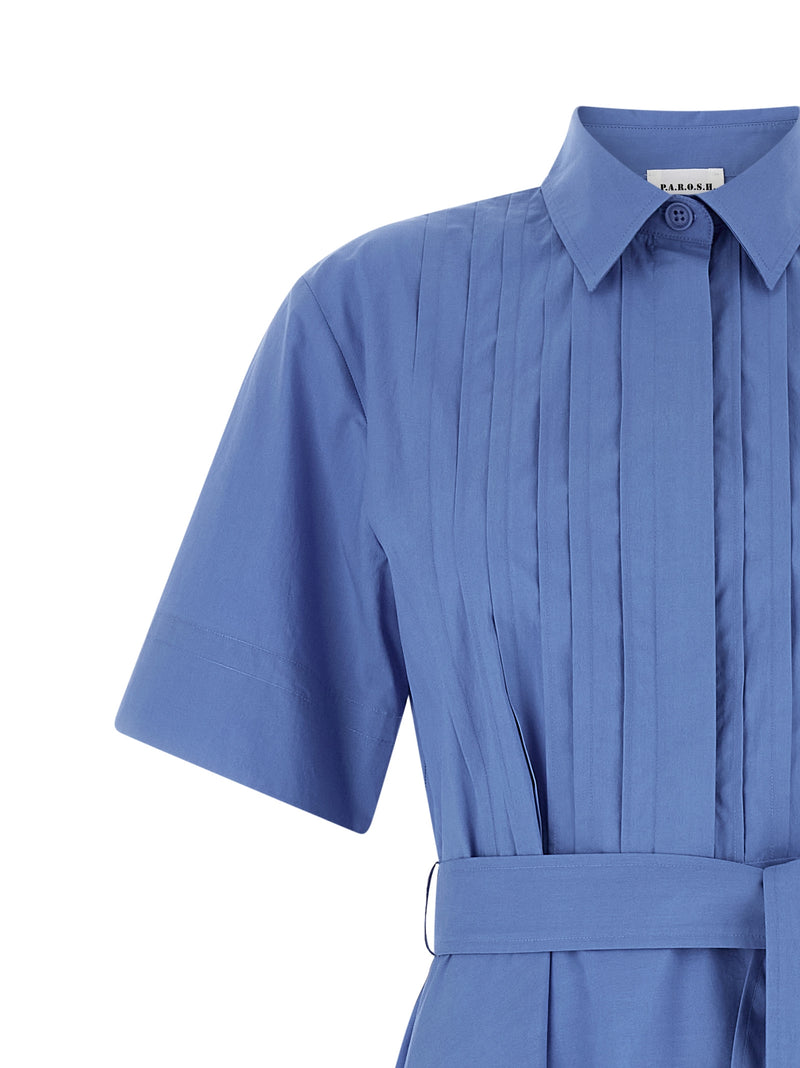 Robe midi en coton bleue P.A.R.O.S.H.