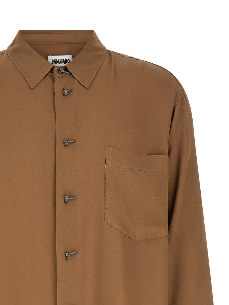 Chemisier Magliano marron en acétate