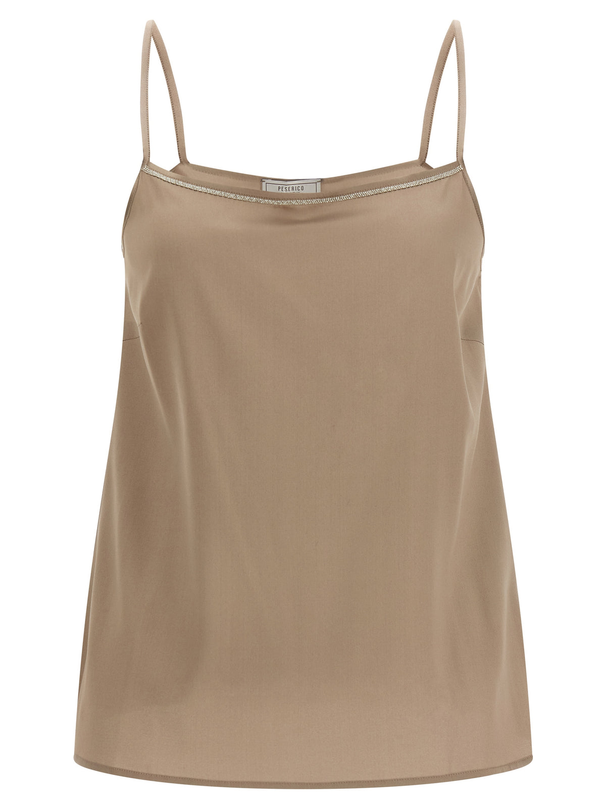 Peserico Brown Silk Blouse