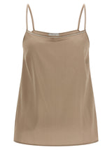 Peserico Brown Silk Blouse