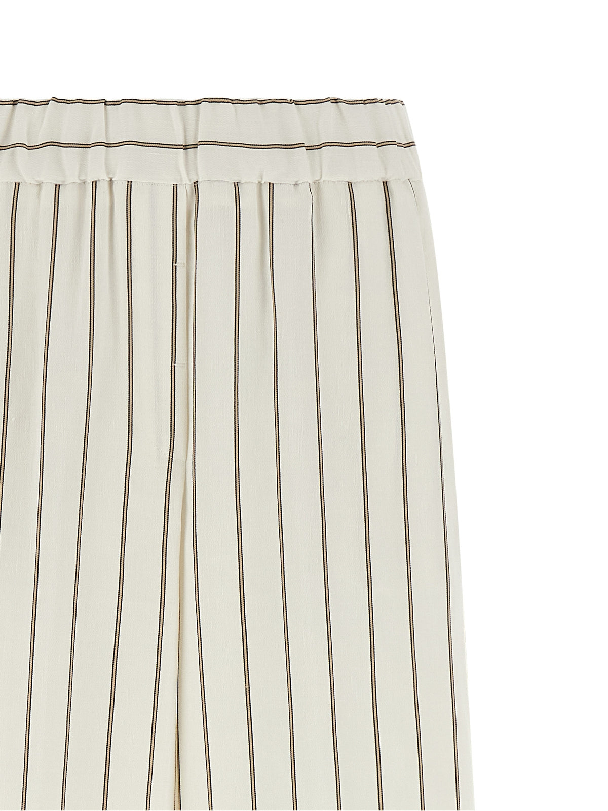 Peserico White Linen Casual Pants for Women