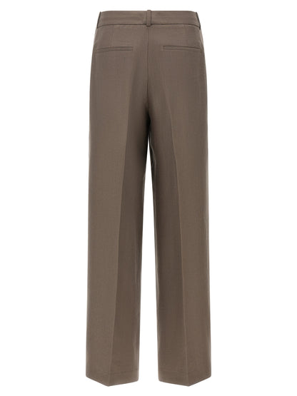 Peserico Brown Linen Pants