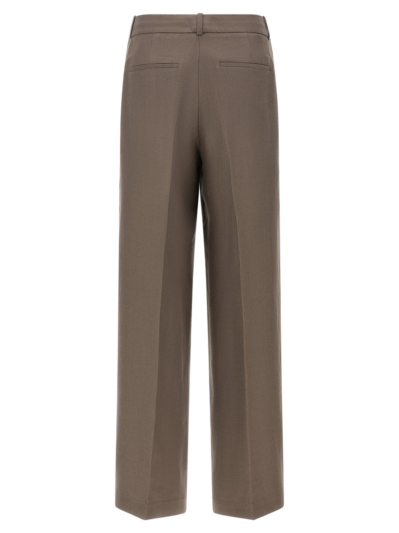 Peserico Brown Linen Pants