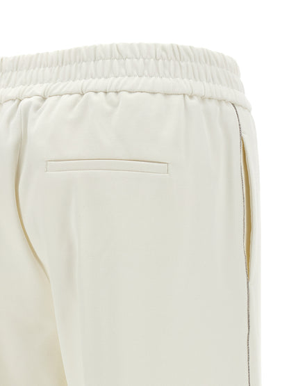 Pantalon décontracté Peserico en coton blanc