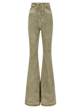 DRKSHDW Bolan Beige Cotton Bootcut Jeans for Women