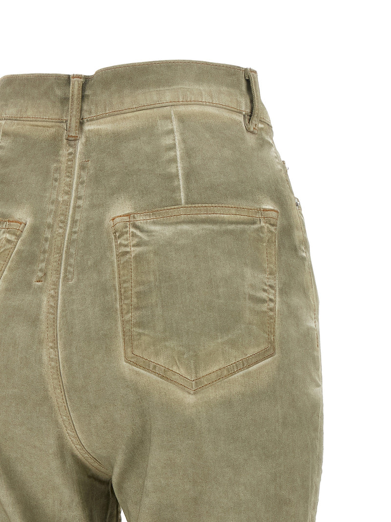 DRKSHDW Bolan Beige Cotton Bootcut Jeans for Women
