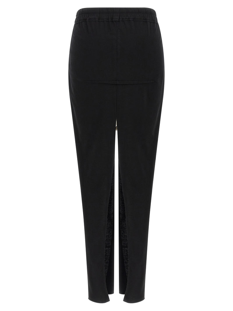 DRKSHDW Black Cotton Mini Skirt - Pull On Sliced Pillar