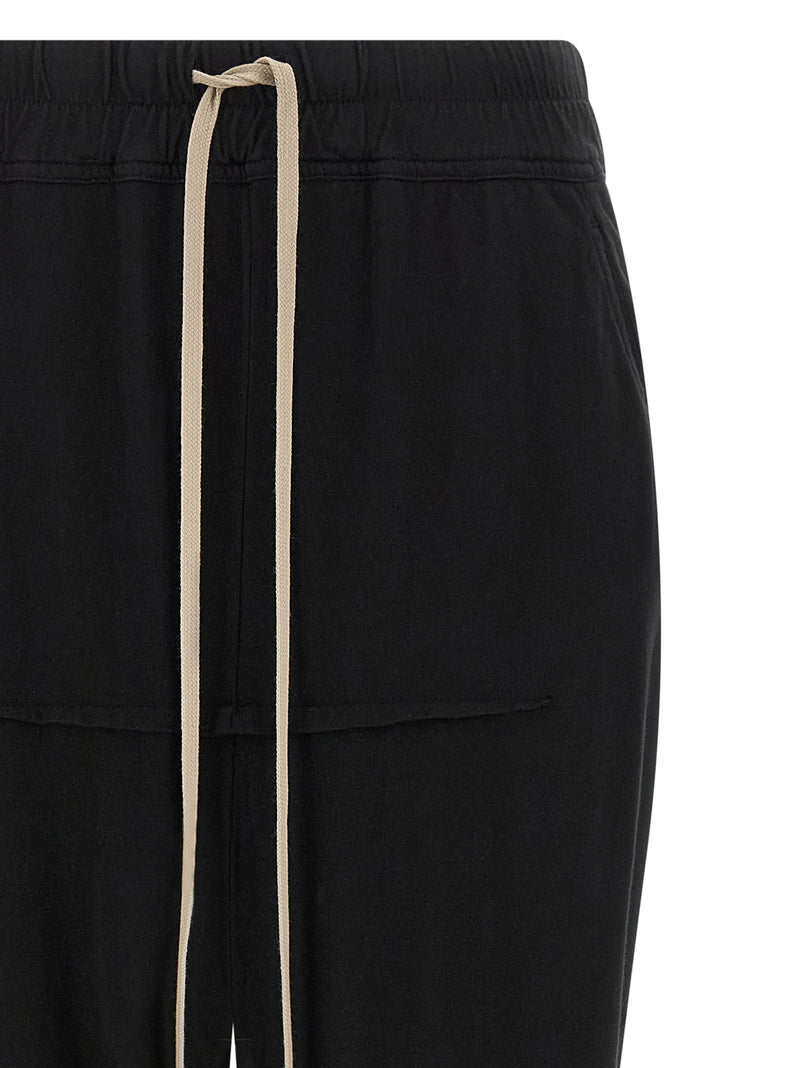 DRKSHDW Black Cotton Mini Skirt - Pull On Sliced Pillar