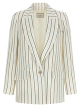 Peserico White Linen Blazer