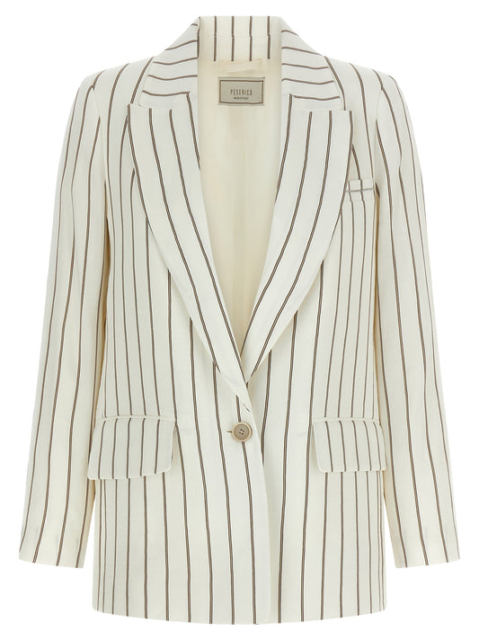 Peserico White Linen Blazer