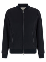 Peserico Blue Cotton Bomber