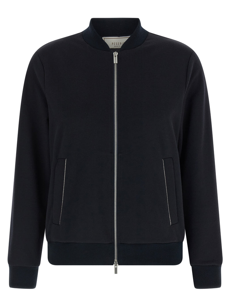 Peserico Blue Cotton Bomber