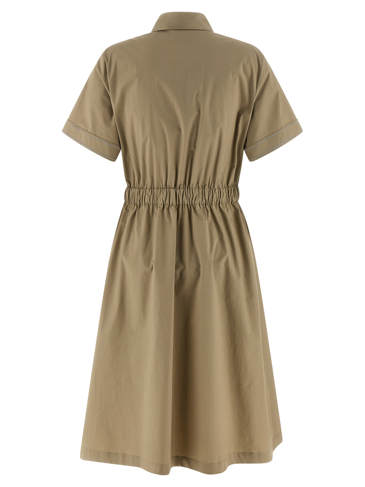 Peserico Bicolor Cotton Midi Dress - Chic A-Line Design