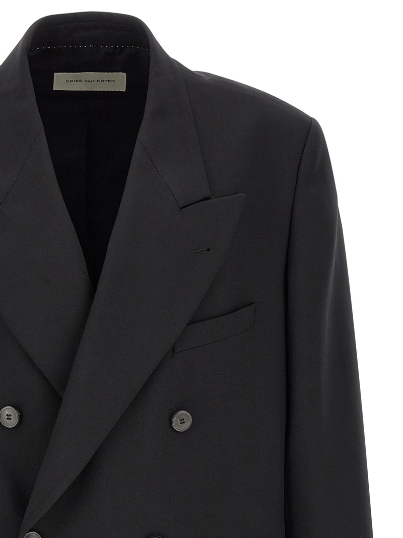 Blazer en laine noire Dries Van Noten