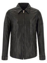 Rick Owens Black Lamb Leather Leather Jacket