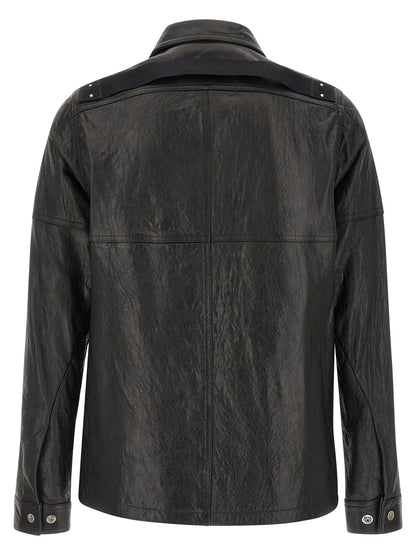 Rick Owens Black Lamb Leather Leather Jacket