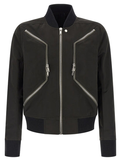 Rick Owens Black Polyester Bomber