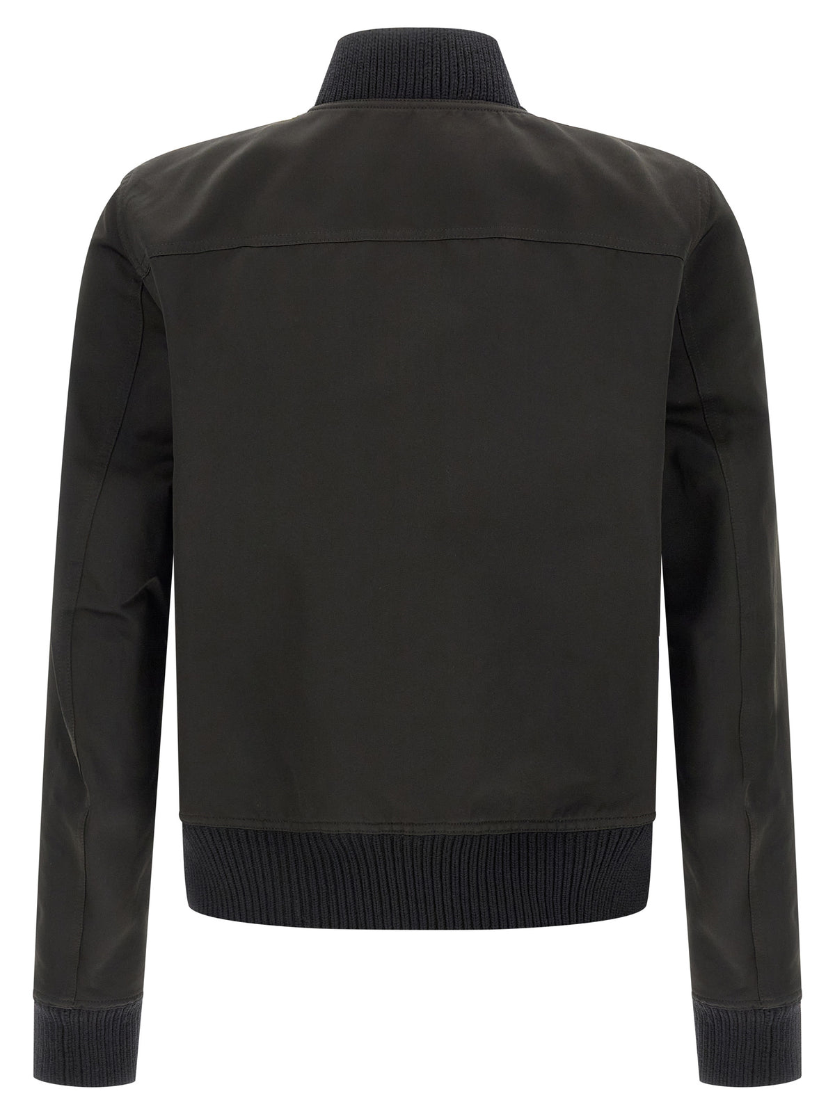 Rick Owens Heizer Flight Black Polyester Bomber Jacket