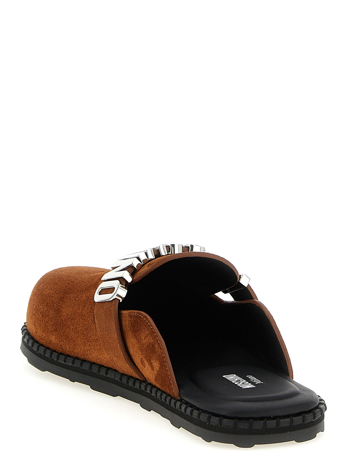 Moschino Brown Calfskin Clogs - Stylish and Comfortable Footwear