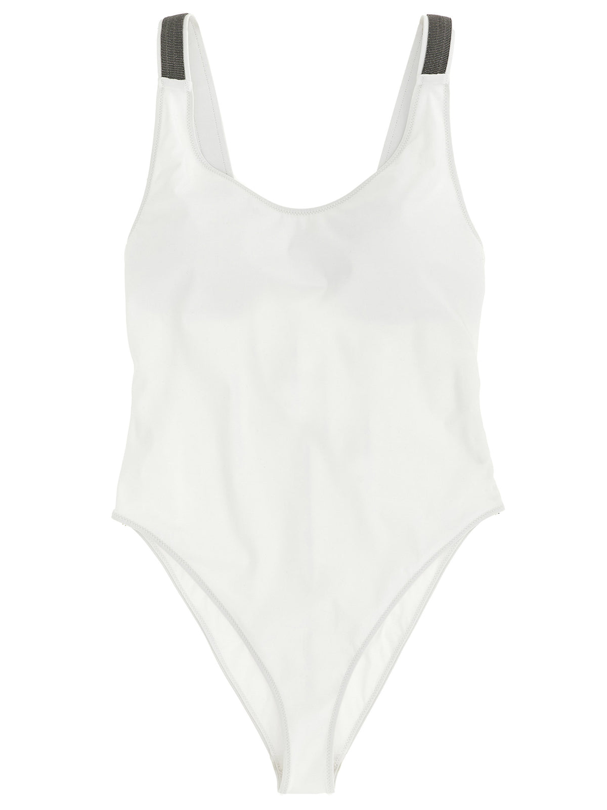 Maillot de bain une pièce en polyamide blanc Brunello Cucinelli