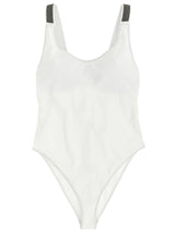 Maillot de bain une pièce en polyamide blanc Brunello Cucinelli