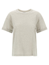 T-shirt en lin beige Peserico