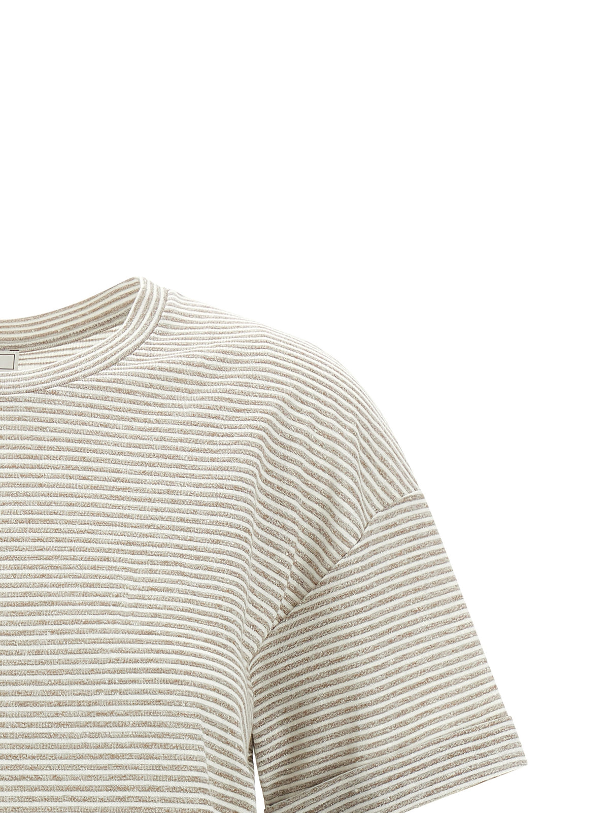 T-shirt en lin beige Peserico