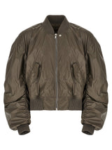 Blouson bomber gris en nylon Rick Owens