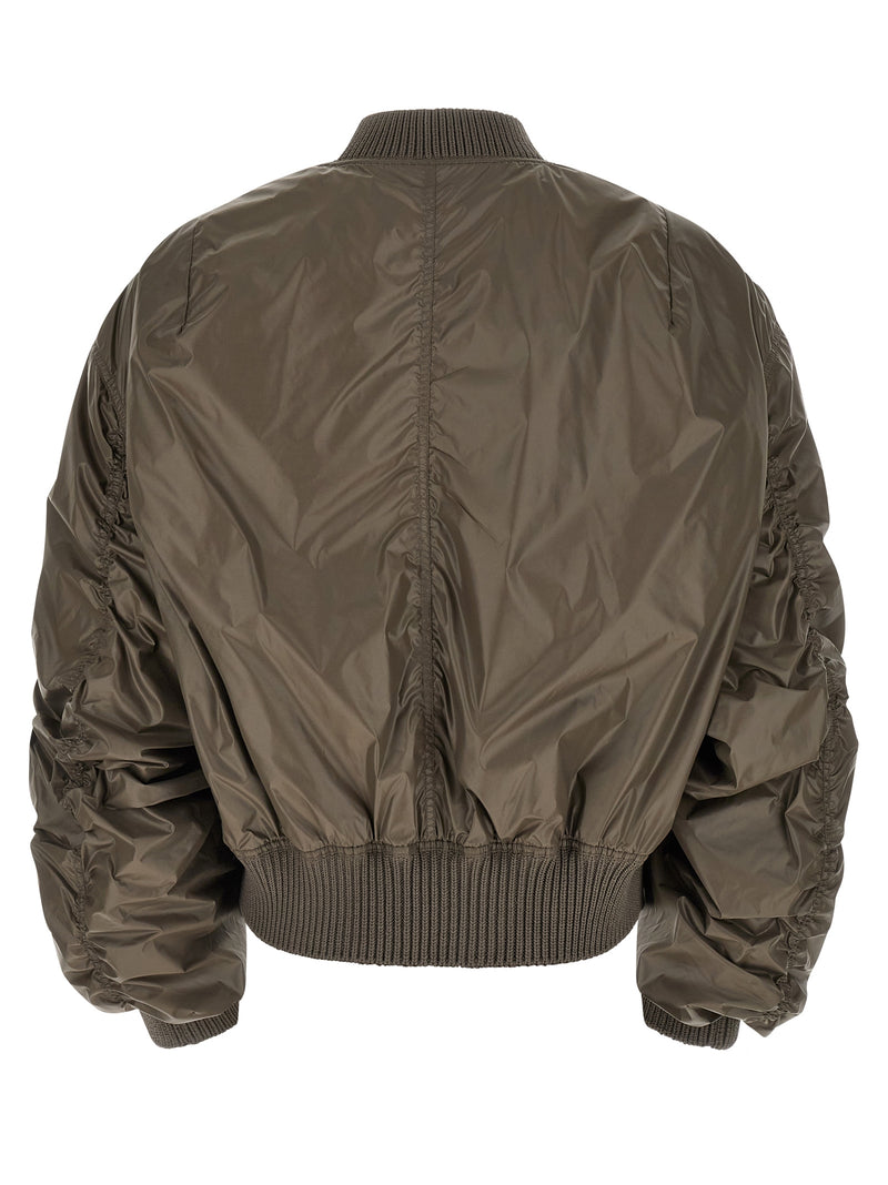 Blouson bomber gris en nylon Rick Owens