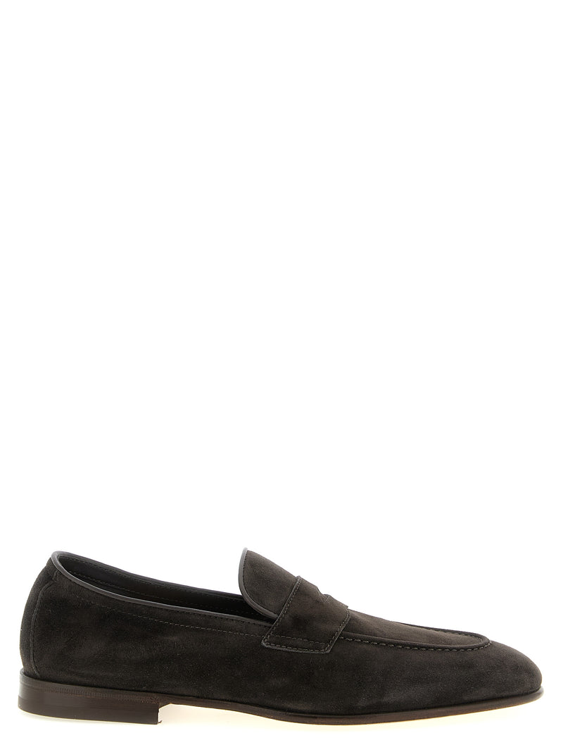 Mocassins à enfiler Brunello Cucinelli en cuir de veau marron