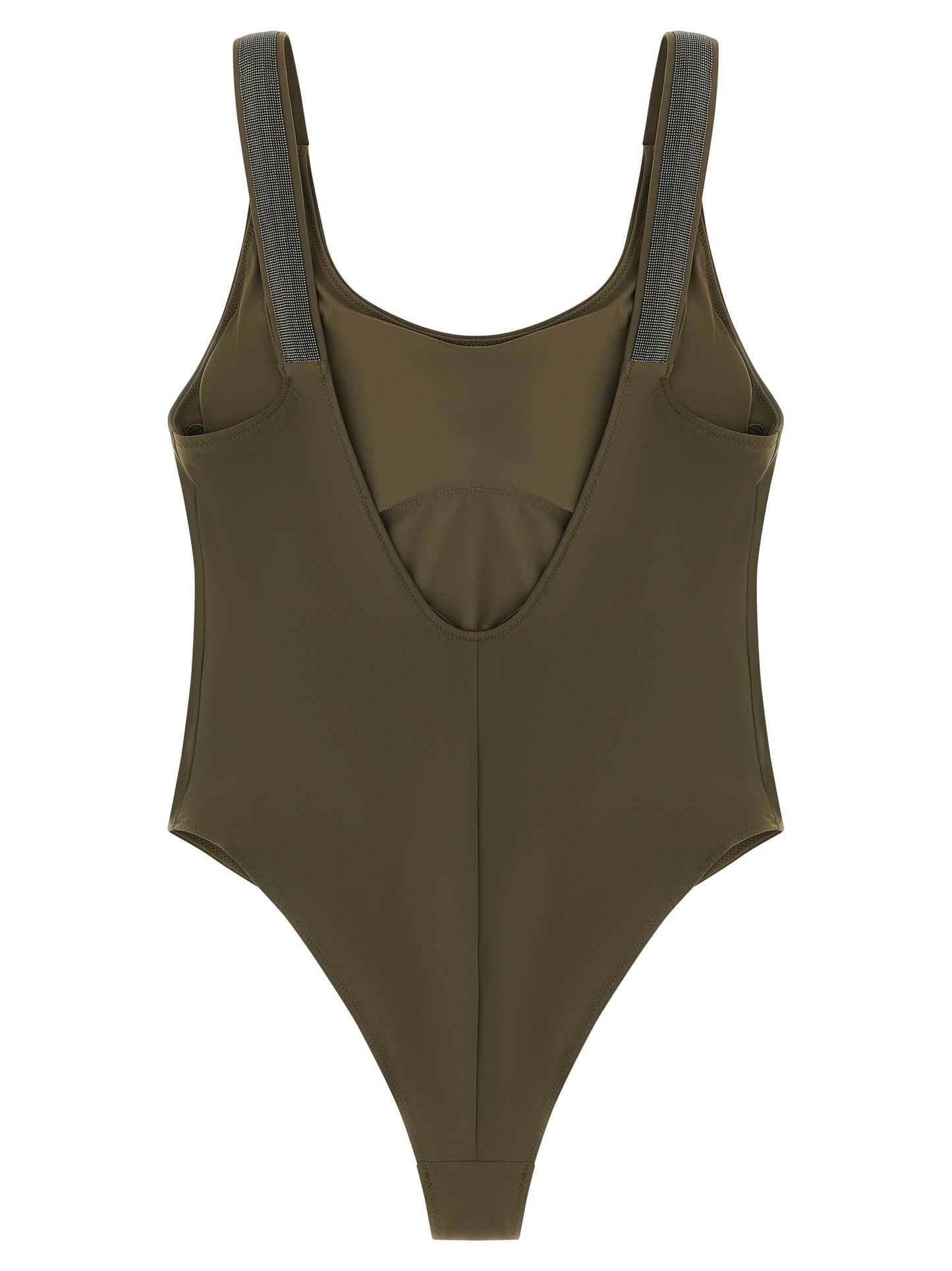 Brunello Cucinelli Bicolor Polyamide One-Piece Swimsuit