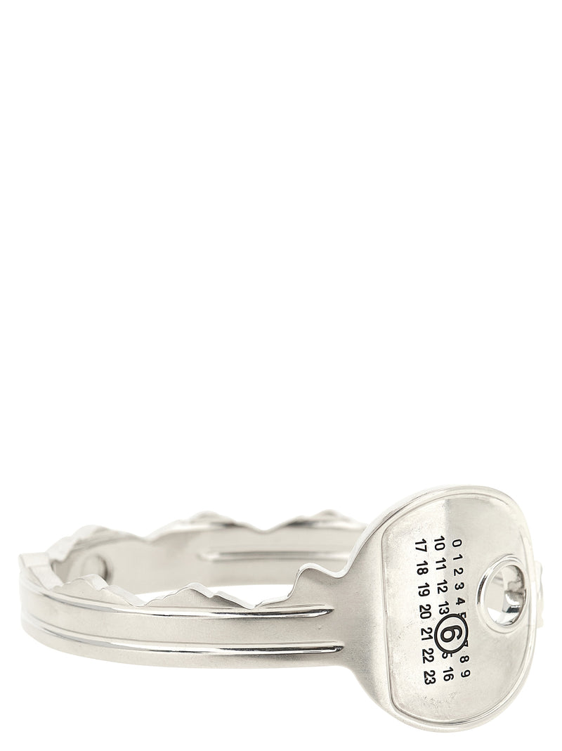 Bracelet en laiton argenté MM6 Maison Margiela