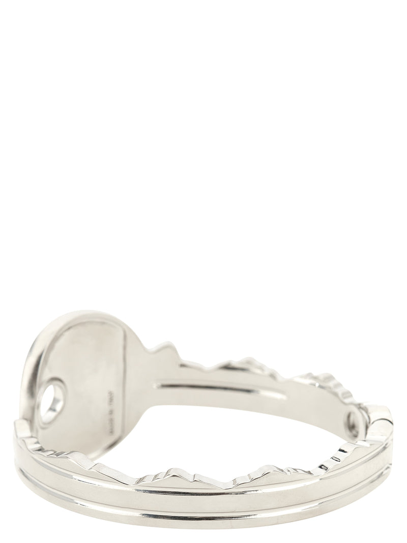 Bracelet en laiton argenté MM6 Maison Margiela