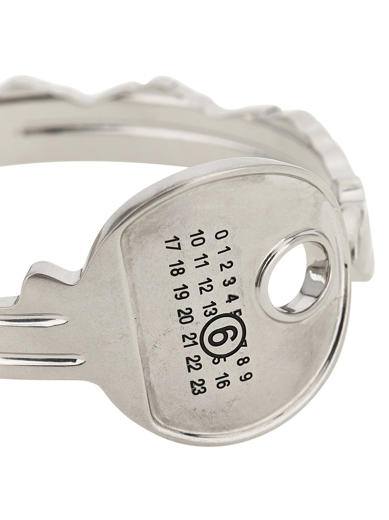 Bracelet en laiton argenté MM6 Maison Margiela