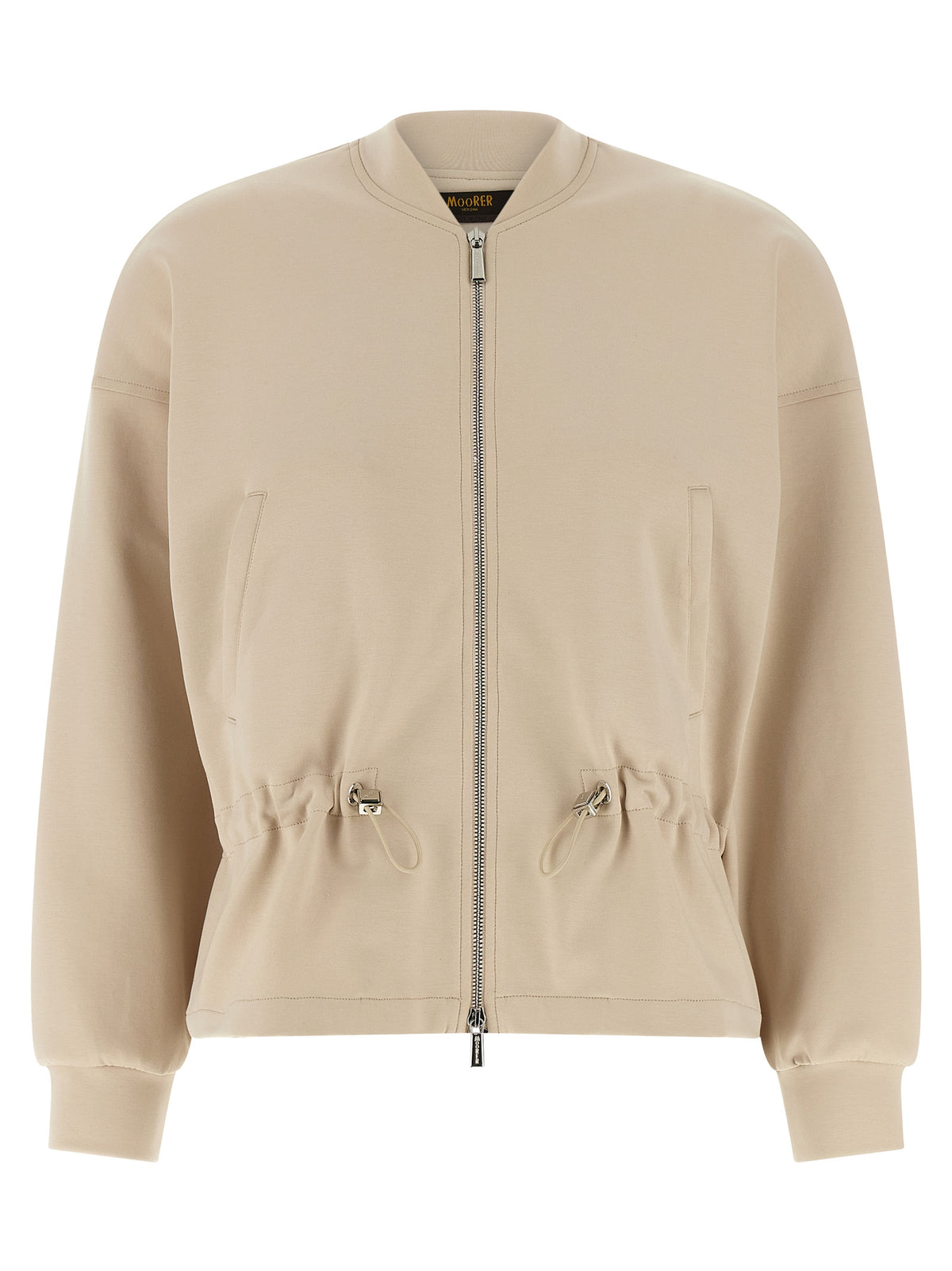 MooRER Tija Beige Cotton Sweatshirt for Women