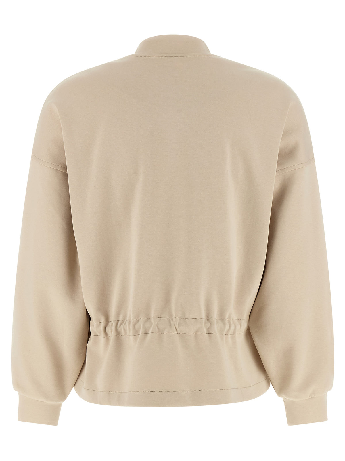 MooRER Tija Beige Cotton Sweatshirt for Women