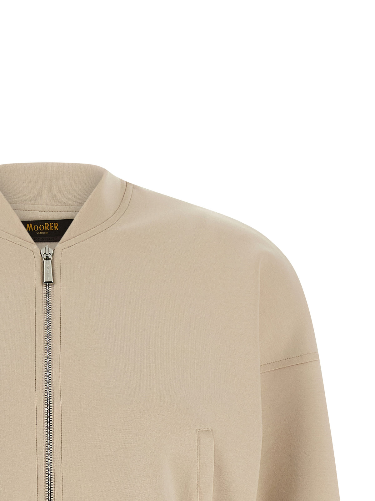 MooRER Tija Beige Cotton Sweatshirt for Women