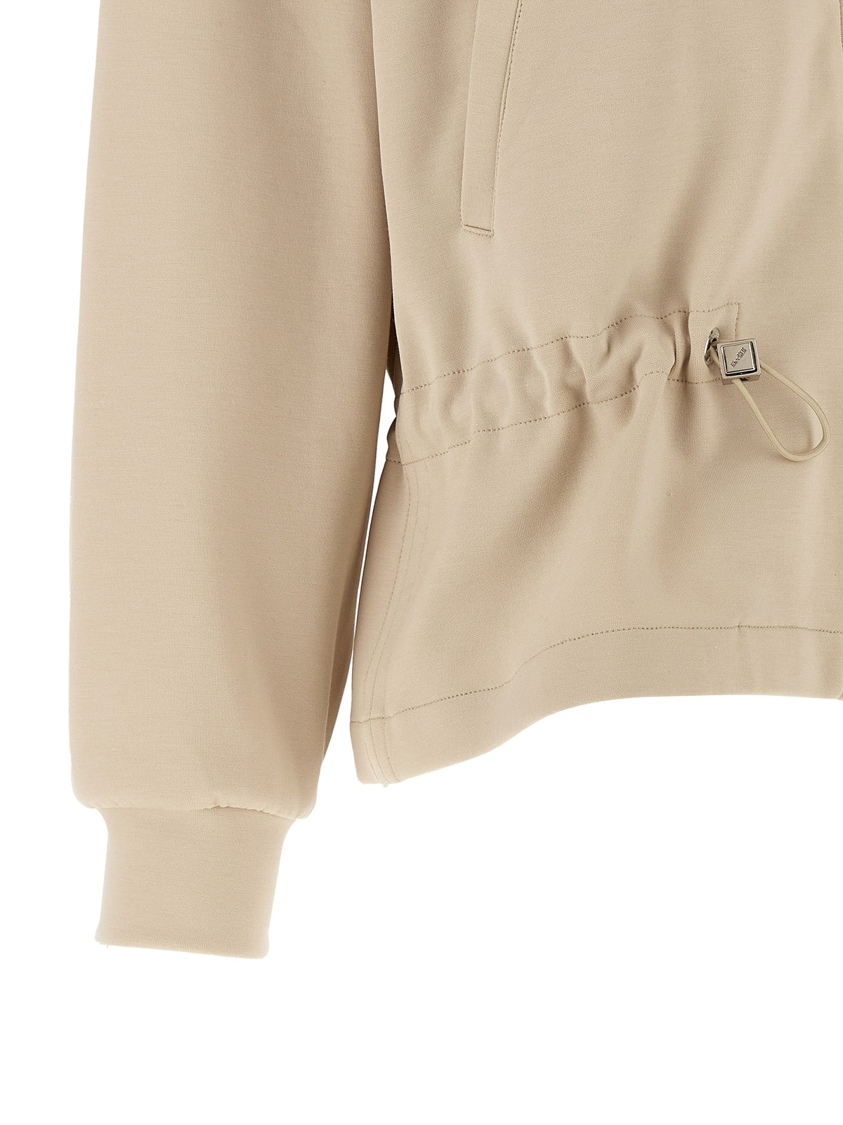 MooRER Tija Beige Cotton Sweatshirt for Women