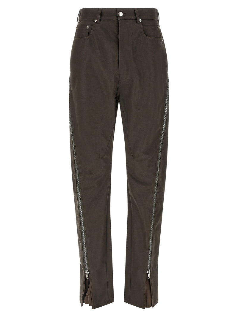 Pantalon décontracté en coton marron Rick Owens