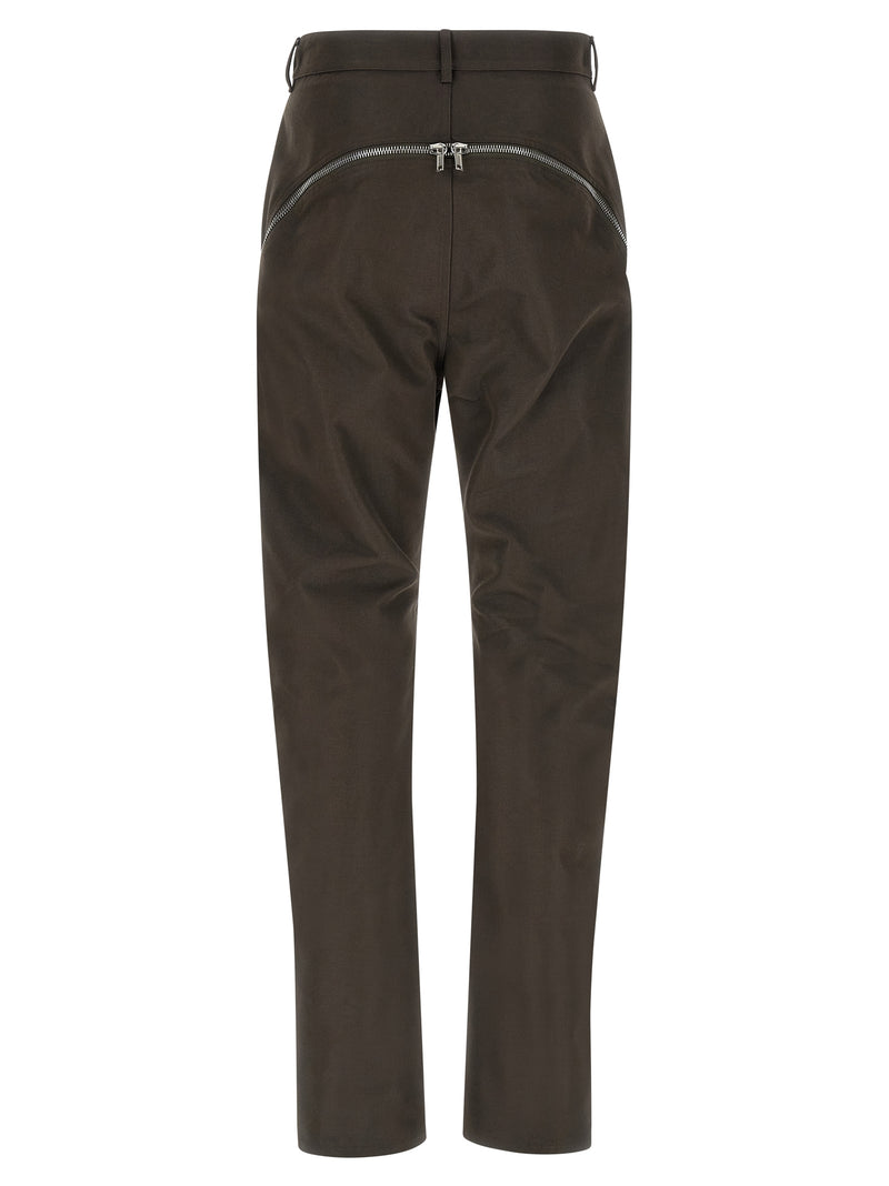 Pantalon décontracté en coton marron Rick Owens