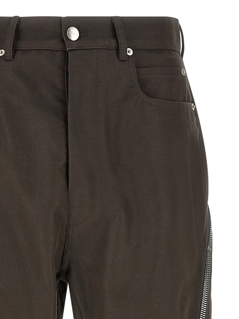 Pantalon décontracté en coton marron Rick Owens